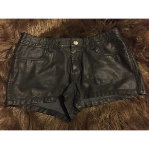 Faux Leather Shorts